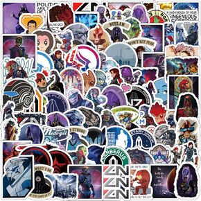 130 PCS Mass Effect Stickers Game Aesthetic Waterproof Vinyl Sticker for Water Bottle Laptop Phone Scrapbooking Journaling Gifts for Adults Teens Kids for Party Supply Favor Decor