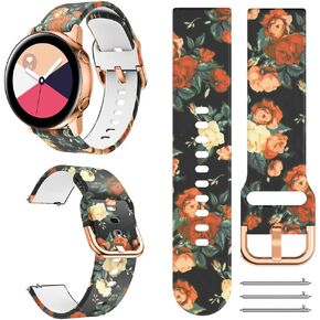 TOOLAIK Compatible With Samsung Watch 6 Classic 47mm/43mm,Samsung watch 5/5pro,Samsung watch 4,Galaxy Watch 3 41mm Band,Samsung Active 2 Watch Band 40mm /44mm,20mm Sports Wristband Bands For Women Men