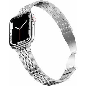 Metal Band Compatible with Apple iWatch 38mm 40mm 42mm 44mm Women Replacement Stainless Steel Bands for Series 5 4 3 2 1