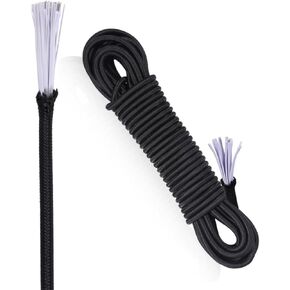Lanlord Black Shock Cord 3/16 Inch,Bungie Cord,Elastic Cord, Bungee Cords,36 Ft (11m),Black3/16In36Feet.