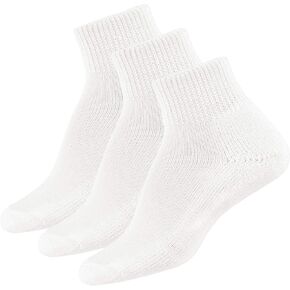 Thorlos Men's Ankle Sock, White, Extra Large (3 Pair Pack)