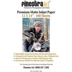 11" X 14" Premium Arctic Matte Inkjet Photo Paper - 100 Sheets