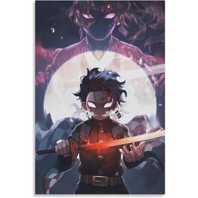 SXSJEIOU DIY Anime Diamond Painting Kits for Adults, Demon Slayer 5D Diamond Art Kit Full Drill Round for Crafts Wall Decor (12" X 16")