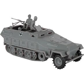 BMC CTS WW2 German Hanomag Halftrack - 5pc Gray Plastic Army Men Armored Vehicle