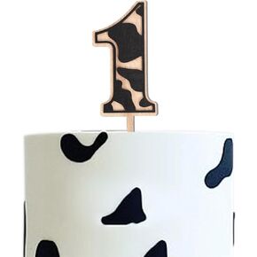Holy Cow I'm One cake topper - Cow Cake Topper,1st Birthday Smash Cake Topper,Barnyard Farm Birthday Cowgirl Cowboy Birthday Deco