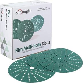 Sunmight Film 6" 320G Grip Multi Hole Disc, 47414, 50 Discs