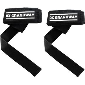Lifting Wrist Straps for Weightlifting, Bodybuilding, Powerlifting, Strength Training, & Deadlifts - Padded Neoprene with 18 inch Cotton Durable Comfortable Professional Excercise Straps Olmypic Lifting Wrist Staps Work Out Essential Black Color