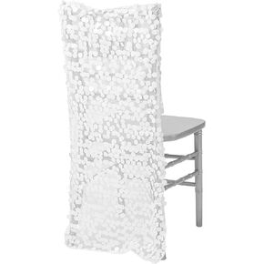 RCZ Decor Sequin Chiavari Chair Back Cover - 15"W | Black | 1 Pc.