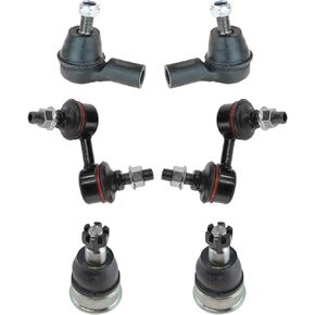 TRQ Front Ball Joint Tie Rod End Sway Bar Link Steering Suspension Kit Set 6pc Compatible with 2002-2003 Acura RSX
