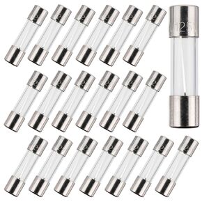 BOJACK F7AL125V 7A 125V Fuse 7 Amp 125 Volt Max Fast Blow Glass Fuses Replacement for Outdoor C9 String Christmas Xmas Lights 0.2x0.78Inch / 5x20MM (20Pack)
