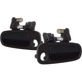 OCPTY Door Handles Exterior Front Left Driver Side Replacement fits 1998-2002 for Corolla Outside Door Handles Black(2pcs)