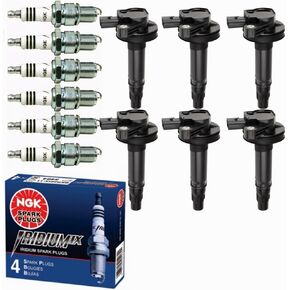 Ignition Coil Pack & Spark Plugs Compatible with Ford Edge Fusion Taurus Flex, Lincoln MKX MKT MKZ, Mercury Sable,3.5 V6 2007 2008 2009 2010 2011 SP411 Set of 6