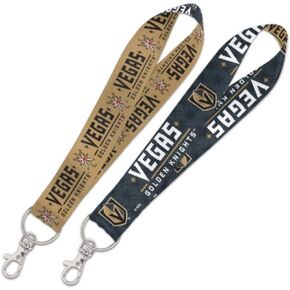 NHL Las Vegas Golden Knights Hockey Key Strap with 6 Inch Loop and Swivel Lobster Clasp