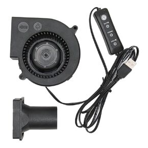 Blower Cooling Fan, 5V DC 3800RPM USB Cooling Fan with 60mm Air Inlet, Brushless Turbine Cooling Fan Cooler, 3 Fan Speed Mode, 97x97x33mm