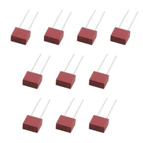 10PCS Miniature Metal Square Fuse 2A 0.33x 0.31x0.16 inches Electronic Component Fuse Slow Blow Black