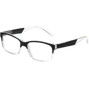 Calabria R125 Designer Classic Reading Eye Glasses Clear Crystal Gunmetal Men Women Readers Trendy Eyeglass w/Case