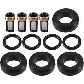 Fuel Injector Seal O Ring - Car O-Ring Rebuild Repair Kit - for Matrix Corolla for Scion XD NBR Rubber Black - 4 Sets