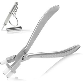 Eyeglasses Frame Pliers 6 Inches Nylon Jaw Half Flat Nose Pliers Eyeglasses Pliers Glasses Repair Assembling & Ajusting Tools with Professional Eyeglass Repair Screwdriver