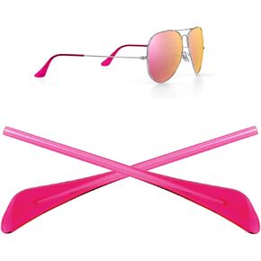 Replacement Temple Tips(Ear Socks) for Ray-Ban Aviator RB3025 3025 Sunglasses Repair Kits Nude