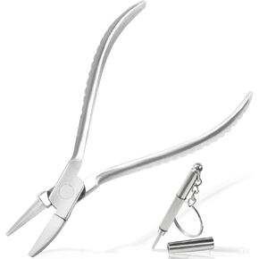 Eyeglasses Frame Pliers 6 Inches Nylon Jaw Half Flat Nose Pliers Eyeglasses Pliers Glasses Repair Assembling & Ajusting Tools with Professional Eyeglass Repair Screwdriver in Kuwait