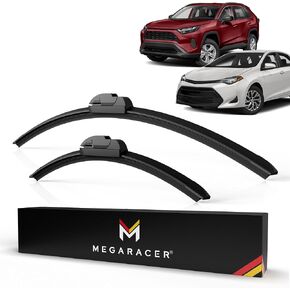 شفرات ممسحة الزجاج الأمامي ميجا ريسر 26 بوصة 16 بوصة لتويوتا كورولا سيليكا RAV4 فينزا، خطاف J U، شفرات المساحات الأمامية، مجموعة شفرات ممسحة الزجاج الأمامي البديلة للسيارات، عبوتان in Kuwait