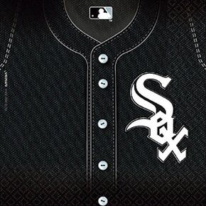 Chicago White Sox Paper Luncheon Napkins in Black - 6.5" x 6.5" (Pack of 36) - Perfect for Game Day Celebrations, Tailgating, Reunions & Themed Parties