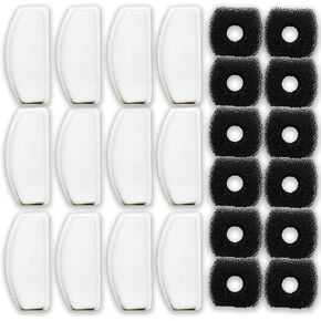 NISPIRA D30 Triple Filtration Charcoal Water Filter Replacements Compatible with ORSDA 67oz/2L Stainless Steal Pet Cat Water Fountain, 12 Packs