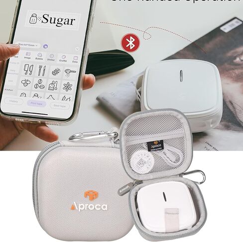 Aproca Hard Travel Storage Protective Case, for PRT Label Makers Machine Portable Bluetooth Handheld Label Printer and Tapes in Saudi Arabia