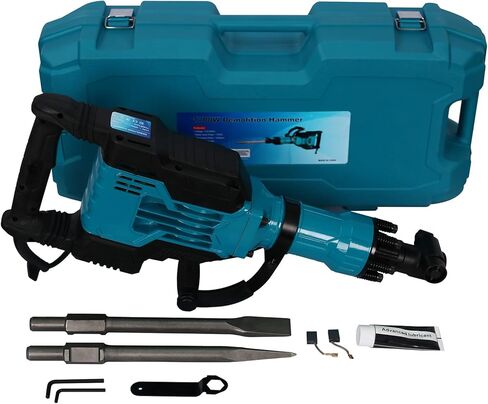 1700W Demolition Jack Hammer 1900 BPM 1-1/8'' Aluminum Alloy Jack Hammer Concrete Breaker SDS-Hex Heavy Duty Electric Demo Chipping Hammer Concrete/Pavement Breaker with Carrying Case in Saudi Arabia
