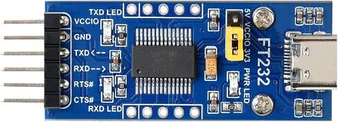 FT232 USB to UART TTL Module USB-C Connector Compatible 3.3V/5V Logic Level, Supports Mac OS, Linux, Android, Wince, Windows 7/8/8.1/10/11 (2pcs Pack) in Saudi Arabia