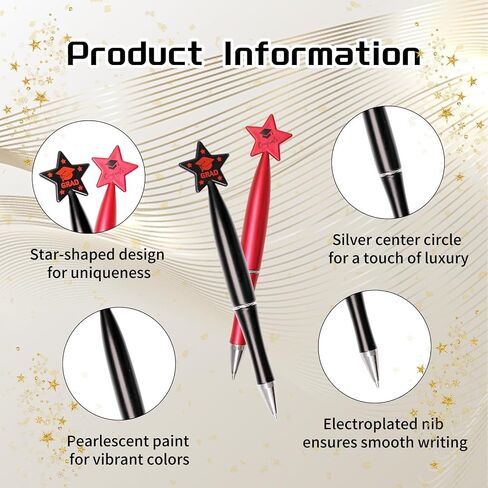 110 Pcs Graduation Ballpoint Pens Star Graduation Pens Bulk Party Favors Gifts Graduation Gifts Pens for Students Teacher School Office Supplies (Black,Red) in Saudi Arabia