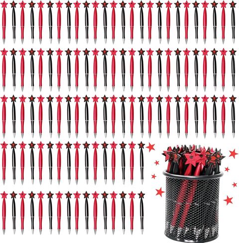 110 Pcs Graduation Ballpoint Pens Star Graduation Pens Bulk Party Favors Gifts Graduation Gifts Pens for Students Teacher School Office Supplies (Black,Red) in Saudi Arabia