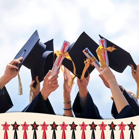 110 Pcs Graduation Ballpoint Pens Star Graduation Pens Bulk Party Favors Gifts Graduation Gifts Pens for Students Teacher School Office Supplies (Black,Red) in Saudi Arabia
