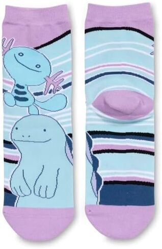 Pokémon Center: جوارب الكاحل Wooper وQuagsire وShellos (3 أزواج) (مقاس واحد للبالغين) in Saudi Arabia