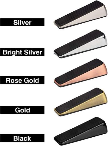 Xiaokeis Door Stopper, Premium Quality Zinc and Rubber Door Stoppers Wedge, Door Stops for Bottom of Door, Sturdy and Stackable Door Stop, Suitable for Any Door, Any Floor(Rose Gold) in Saudi Arabia