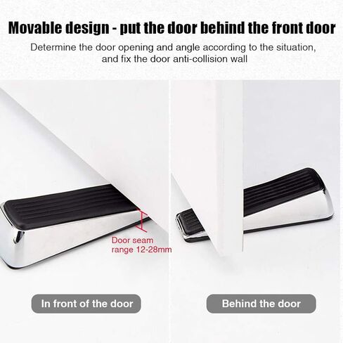 Xiaokeis Door Stopper, Premium Quality Zinc and Rubber Door Stoppers Wedge, Door Stops for Bottom of Door, Sturdy and Stackable Door Stop, Suitable for Any Door, Any Floor(Rose Gold) in Saudi Arabia