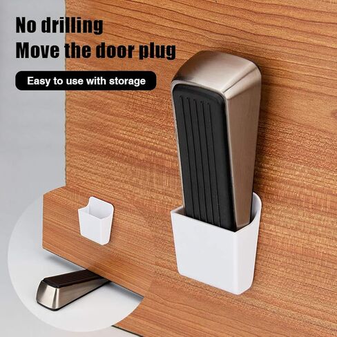 Xiaokeis Door Stopper, Premium Quality Zinc and Rubber Door Stoppers Wedge, Door Stops for Bottom of Door, Sturdy and Stackable Door Stop, Suitable for Any Door, Any Floor(Rose Gold) in Saudi Arabia