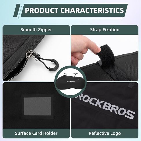 ROCKBROS Bike Travel Bag for Transportation Travel Outdoor Indoor Bike Storage Bag Anti-dust Waterproof Bike Covers for 26 inch Mountain Bike Road Bike in Saudi Arabia