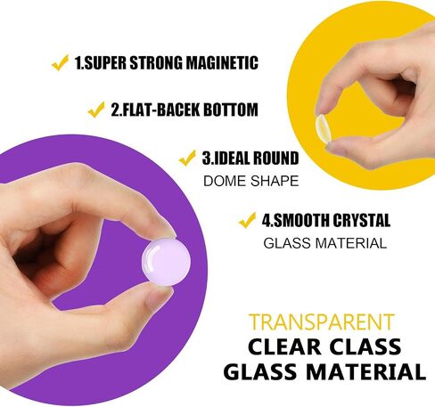 Ceramic Magnets for Craft Fridge Refrigerator Magnets with Transparent Glass Cabochons Round Disc Ferrite Ceramic Magnets for DIY Fridge Craft Making Magnet with Adhesive Backing in Saudi Arabia