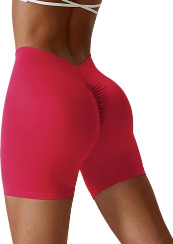 ABOCIW Workout Shorts for Women Seamless V Back Scrunc Butt Gym Shorts Tummy Control High Waist Booty Yoga Shorts in Saudi Arabia