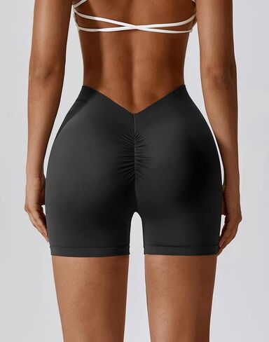 ABOCIW Workout Shorts for Women Seamless V Back Scrunc Butt Gym Shorts Tummy Control High Waist Booty Yoga Shorts in Saudi Arabia