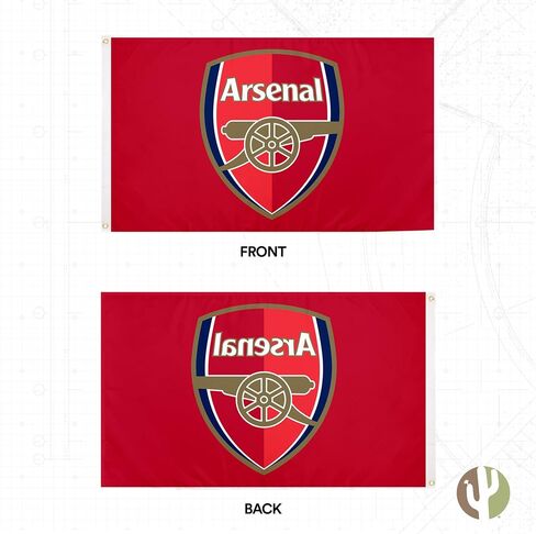 لافتة علم أرسنال من Desert Cactus FC Gunners لكرة القدم 100% بوليستر للاستخدام الداخلي والخارجي مقاس 3 × 5 أقدام (العلم A) in Saudi Arabia