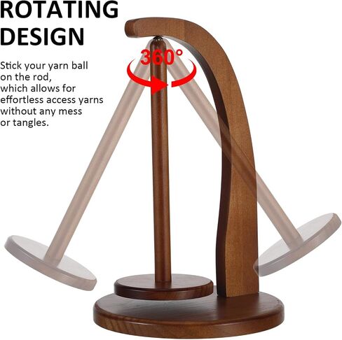COHEALI Yarn Holder for Knitting and Crocheting: Wooden Yarn Spinner, Crochet Yarn Holder Spinner Dispenser for Knitting Lovers, Crocheters, Knitters in Saudi Arabia