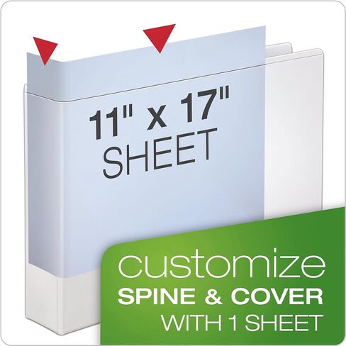 Cardinal 56200 Locking Slant D-Ring Binder 1-Inch Cap, 11-Inch x17-Inch , White in Saudi Arabia