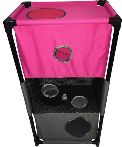 Pet Life ® Kitty-Square Obstacle Soft Folding Sturdy Play-Active Travel Collapsible Travel Pet Cat House Furniture in Kuwait