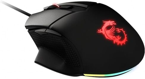 MSI Clutch GM11 Gaming Mouse, 5000 DPI, 10M Omron Switches, Optical Sensor, Symmetrical Ergonomic Design, RGB Mystic Light Compatible, PC/Mac,graphite in Saudi Arabia