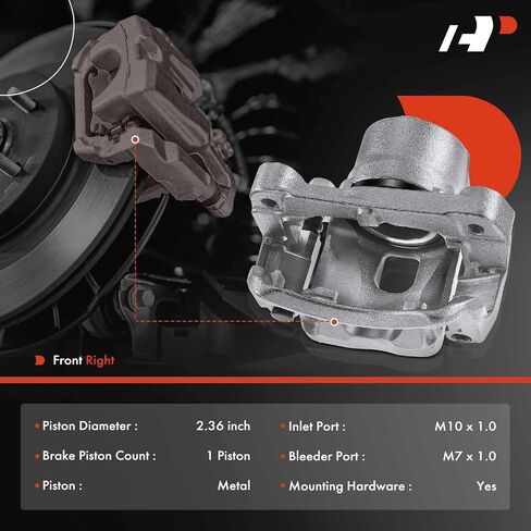 A-Premium Disc Brake Caliper Assembly with Bracket Compatible with Select Toyota Models - Tacoma 1995 1996 1997 1998 1999 2000 2001 2002 2003 2004, L4 2.4L, V6 3.4L - Front Left Driver Side in Saudi Arabia