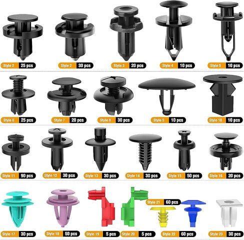 240PCS Car Retainer Clips &Auto Fasteners Remover Assortment, Car Body Fixed Clip Bumpers, Plastic Push Pin Rivets Set Applicable to Most Models (240Pcs Clips) in Saudi Arabia