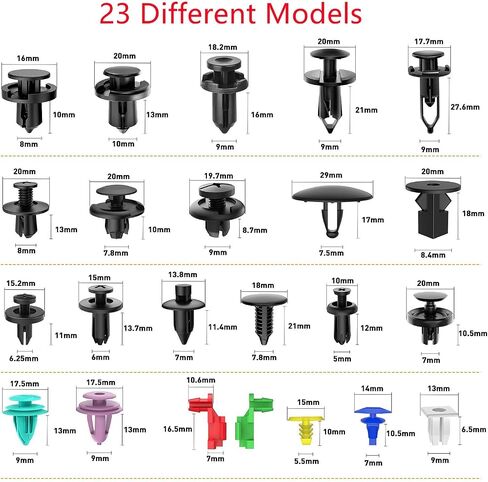 240PCS Car Retainer Clips &Auto Fasteners Remover Assortment, Car Body Fixed Clip Bumpers, Plastic Push Pin Rivets Set Applicable to Most Models (240Pcs Clips) in Saudi Arabia