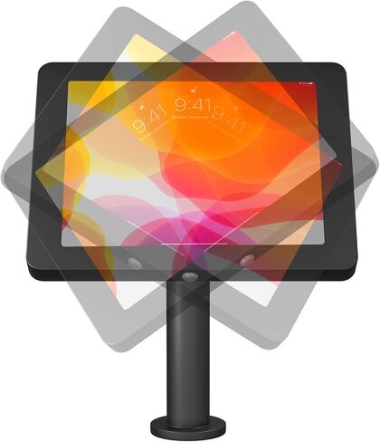 CTA Gooseneck iPad Wall Mount Enclosure - Wall Mount Enclosure for Tablets W/Curved Neck for iPad 7/8/9 Gen 10.2" - iPad Pro - iPad Air - Galaxy Tab - Lenovo Tab & More Tablets - Black - (PAD-PARANB) in Saudi Arabia